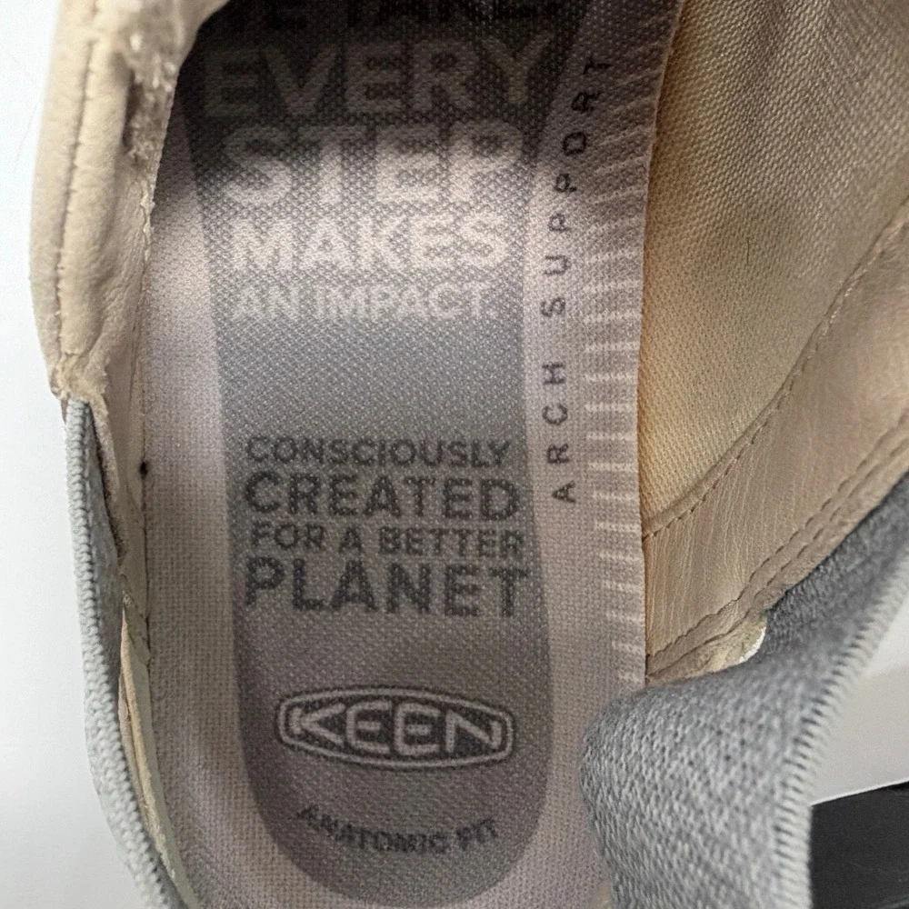 Keen Lorelai II Slip-On Leather Shoes Beige Slingback Flats Womens 10.5 1024939